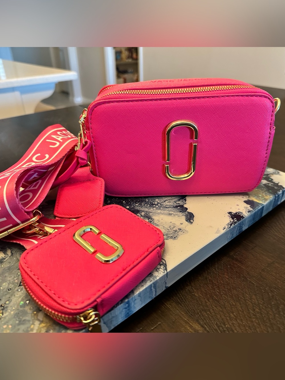 Marc Jacob’s The Utility Snapshot Bag - Hot Pink